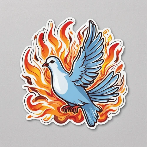 dove of peace,peace dove,fire birds,phoenix rooster,doves of peace,sticker,clipart sticker,bird png,twitter bird,phoenix,twitter logo,roasted pigeon,stickers,flame robin,fire logo,plumed-pigeon,holy spirit,white dove,fantail pigeon,firebird,Unique,Design,Sticker