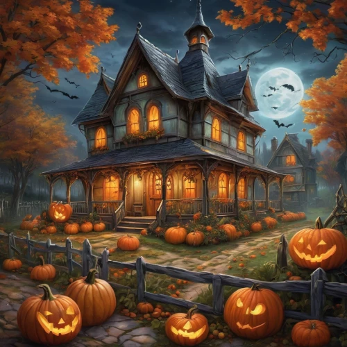 halloween illustration,halloween background,halloween wallpaper,halloween scene,halloween poster,witch's house,jack-o'-lanterns,halloweenkuerbis,jack o'lantern,jack-o-lanterns,halloween pumpkin gifts,halloween ghosts,halloween owls,halloween and horror,the haunted house,jack o lantern,pumpkin autumn,halloween banner,halloweenchallenge,haunted house,Illustration,Paper based,Paper Based 04