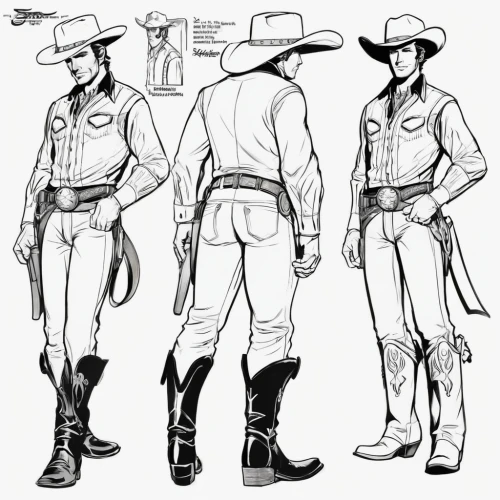 cowboy,cowboy bone,gunfighter,sheriff,cowboy beans,cowboy silhouettes,cowboys,costume design,stetson,cowboy hat,cowboy action shooting,chaparral,police uniforms,ranger,cowboy mounted shooting,a uniform,park ranger,cow boy,concept art,western,Unique,Design,Character Design