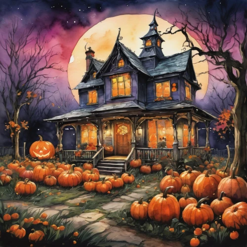 halloween scene,halloween illustration,halloween background,halloween poster,witch's house,halloween pumpkin gifts,halloween travel trailer,halloween and horror,the haunted house,haunted house,witch house,halloween wallpaper,halloween border,halloween decor,houses clipart,halloween paper,jack o'lantern,halloween ghosts,jack-o'-lanterns,candy pumpkin,Illustration,Paper based,Paper Based 07