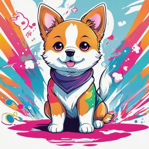 corgi,welschcorgi,color dogs,corgis,dog illustration,shiba,shiba inu,welsh corgi,corgi face,firefox,rainbow pencil background,akita inu,colorful doodle,dog drawing,child fox,canine rose,corgi-chihuahua,the pembroke welsh corgi,dogecoin,pembroke welsh corgi,Illustration,Japanese style,Japanese Style 04