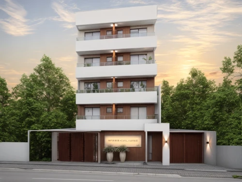 appartment building,modern house,3d rendering,build by mirza golam pir,residential building,residential house,modern building,block balcony,apartment building,apartments,wooden facade,residence,exterior decoration,core renovation,prefabricated buildings,modern architecture,two story house,new housing development,shared apartment,sky apartment