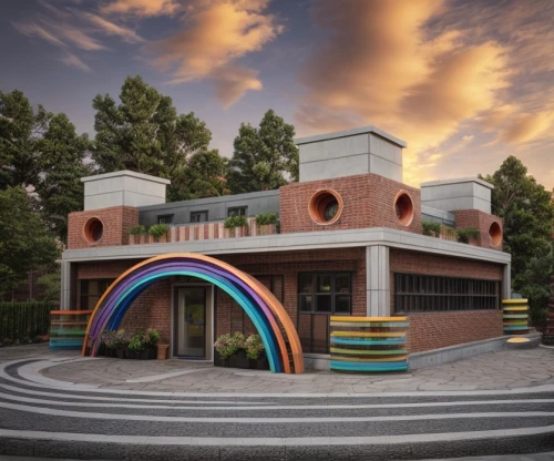 museum of technology,temple fade,mid century modern,performing arts center,mortuary temple,smoot theatre,semi circle arch,music conservatory,home of apple,movie palace,museum of science and industry,corona test center,termales balneario santa rosa,therapy center,walt disney center,albuquerque,atlas theatre,pitman theatre,1980s,open air theatre,Architecture,General,Modern,Organic Modernism 2