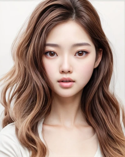 asian semi-longhair,realdoll,doll's facial features,songpyeon,korean,natural cosmetic,janome chow,artificial hair integrations,tan chen chen,layered hair,asian woman,mari makinami,choi kwang-do,joy,portrait background,asian girl,natural color,japanese woman,eurasian,han thom,Common,Common,Natural