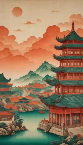 oriental painting,cool woodblock images,chinese art,japanese art,woodblock prints,chinese clouds,chinese architecture,the golden pavilion,forbidden palace,japan landscape,oriental,asian architecture,golden pavilion,chinese background,yunnan,chinese style,japanese background,hall of supreme harmony,chinese temple,chinese screen