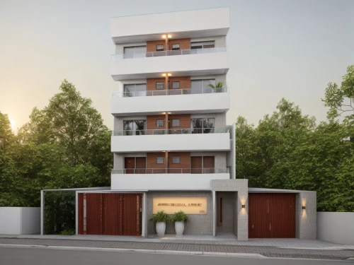 block balcony,appartment building,residential house,modern house,residential building,apartments,build by mirza golam pir,3d rendering,apartment building,modern building,residential tower,residence,modern architecture,two story house,shared apartment,new housing development,an apartment,residential,wooden facade,stucco frame