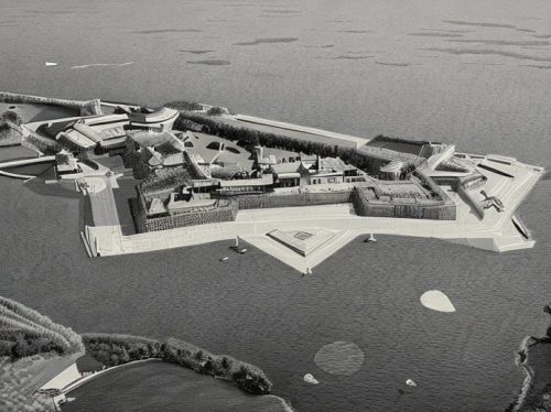 military fort,fort of santa catalina,old fort,artificial island,peter-pavel's fortress,castle de sao jorge,artificial islands,venetian lagoon,gunkanjima,hashima,constantinople,vizcaya,borkum,new castle,very large floating structure,willemstad,gripsholm,fortification,old port,hanseatic city,Art sketch,Art sketch,Decorative