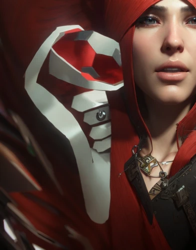 transistor,red skin,red riding hood,red coat,scarlet witch,red tunic,lady in red,crimson,cardinal,sparrow,poppy red,red hood,lady medic,red heart medallion in hand,little red riding hood,echo,girl with gun,red banner,crimson finch,fantasia,Common,Common,Game