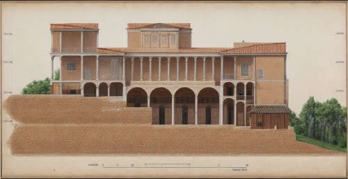 alhambra,iranian architecture,persian architecture,model house,garden elevation,quasr al-kharana,villa balbiano,house drawing,qasr al kharrana,qasr al watan,wooden facade,bukhara,islamic architectural,house with caryatids,facade painting,palace of knossos,tehran,house facade,villa,roman villa