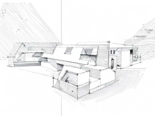 archidaily,habitat 67,house drawing,skeleton sections,roof structures,roof truss,architect plan,timber house,kirrarchitecture,orthographic,multi-story structure,technical drawing,cubic house,folding roof,school design,cross-section,isometric,radial arm saw,dovetail,naval architecture