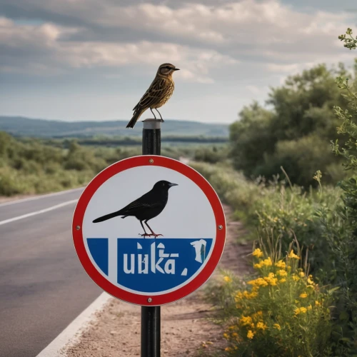 bobolink,hitchhiker,road-sign,roadsign,traffic sign,road marking,bird photography,traffic signage,birding,croatia a1 highway,linnet,thuringia,munia,road sign,crooked road sign,honking,road traffic,wild bird,spotted munia,ornithology,Photography,General,Natural