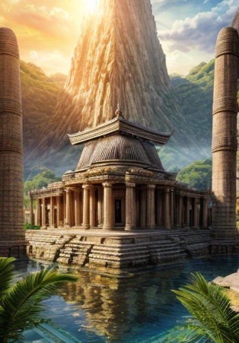 egyptian temple,artemis temple,temple fade,the ancient world,ancient city,poseidons temple,ancient civilization,temples,ancient buildings,ancient,atlantis,temple,ancient house,the ruins of the,neo-stone age,stele,greek temple,ancient egypt,stone palace,stone lotus,Realistic,Movie,Lost City