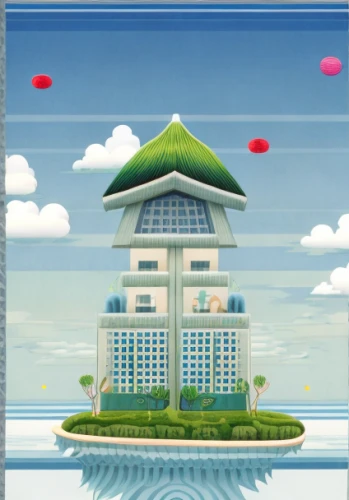 artificial island,seaside resort,flying island,floating island,cube sea,skyscraper,diamond lagoon,kaohsiung,artificial islands,android game,background vector,floating islands,temples,sanya,hashima,osaka bay,tropical house,virtual landscape,honolulu,kaohsiung city,Calligraphy,Illustration,Cartoon Illustration