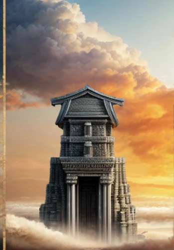 egyptian temple,artemis temple,sea shore temple,temples,mortuary temple,greek temple,watchtower,tower of babel,castle of the corvin,temple fade,mausoleum ruins,mystery book cover,temple of poseidon,ghost castle,gold castle,temple,ancient greek temple,press castle,temple of hercules,hindu temple,Realistic,Movie,Lost City