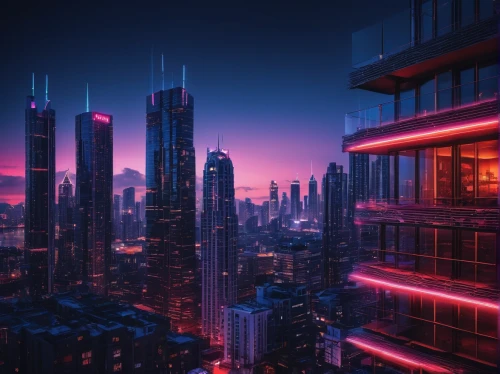 cyberpunk,cityscape,metropolis,evening city,urban towers,city at night,futuristic landscape,colorful city,high rises,fantasy city,skyscrapers,high-rises,shanghai,city skyline,futuristic,tokyo city,cities,futuristic architecture,city lights,dystopian