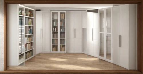 walk-in closet,bookshelves,bookcase,hallway space,cupboard,bookshelf,storage cabinet,shelving,armoire,room divider,pantry,book wall,book bindings,one-room,under-cabinet lighting,book pages,cabinetry,shelves,hinged doors,celsus library