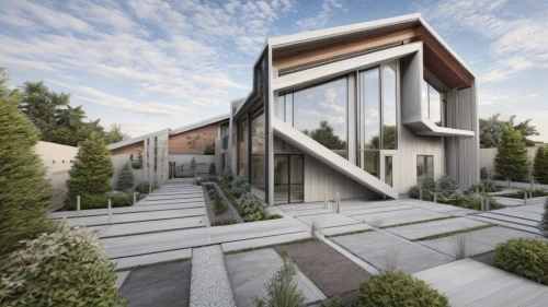 cubic house,3d rendering,modern house,modern architecture,dunes house,metal cladding,inverted cottage,smart house,new housing development,eco-construction,timber house,residential house,contemporary,archidaily,cube house,prefabricated buildings,frame house,residential,folding roof,luxury property,Architecture,General,Modern,Sustainable Innovation