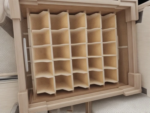 corrugated cardboard,building honeycomb,sanding block,napkin holder,wooden cubes,bookcase,ventilation grid,book bindings,wood shaper,index card box,printer tray,storage basket,wooden block,lattice windows,lattice window,wooden cable reel,storage cabinet,e-book reader case,trivet,desk organizer