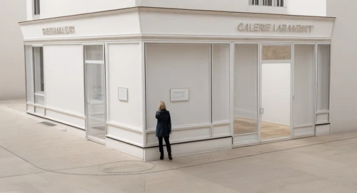 art gallery,white room,vitrine,gallery,galleriinae,storefront,a museum exhibit,postmasters,treasury,revolving door,apple store,art museum,exhibit,display window,the museum,universal exhibition of paris,palais de chaillot,modern office,printing house,dialogue window