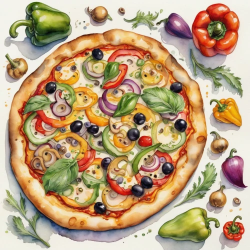 california-style pizza,sicilian cuisine,pizza topping,giardiniera,pizza topping raw,mediterranean cuisine,pan pizza,stone oven pizza,pizzeria,vegetarian food,tomato pie,pizza stone,pizza,mixed vegetables,food collage,pizza supplier,snack vegetables,uttapam,saladitos,mediterranean diet,Illustration,Paper based,Paper Based 29