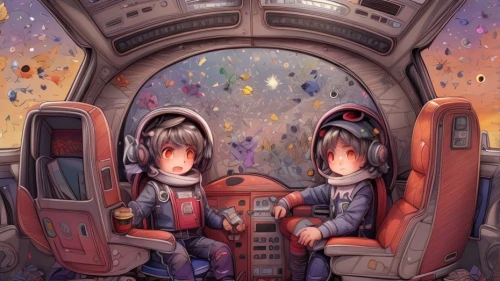 ufo interior,astronauts,soyuz,passengers,space capsule,capsule,backseat,moon car,space travel,travelers,space tourism,astronaut,cockpit,dream world,compartment,stargazing,space voyage,car seat,space,two-seater