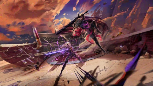 evangelion evolution unit-02y,eva unit-08,evangelion unit-02,oryx,cynosbatos,scythe,nine-tailed,cg artwork,evangelion mech unit 02,evangelion eva 00 unit,battle,red saber,evangelion,dragoon,dark-type,sidonia,spawn,fighter destruction,negev,maul