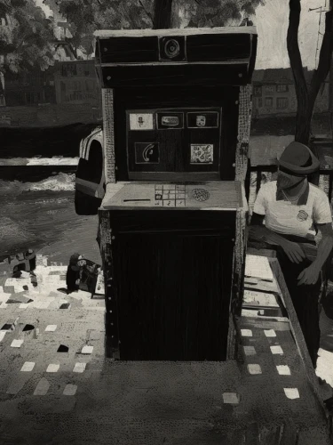 newspaper box,box camera,courier box,mailbox,letter box,post box,postbox,vintage box camera,agfa isolette,kiosk,cash point,mail box,postal elements,lubitel 2,vintage asian,vintage camera,letterbox,coin drop machine,soda machine,ambrotype,Art sketch,Art sketch,Woodcut