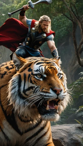 god of thunder,amurtiger,cat warrior,thor,heroic fantasy,thundercat,tigerle,tiger,digital compositing,asian tiger,a tiger,royal tiger,tiger png,marvel of peru,cub,tigers,simba,he-man,to roar,big cat,Photography,General,Natural