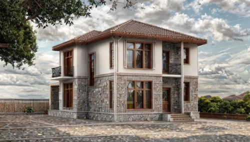 stone house,model house,3d rendering,villa,roman villa,traditional house,two story house,bendemeer estates,holiday villa,residential house,private house,modern house,wooden house,small house,house front,render,luxury property,atatürk,garden elevation,large home