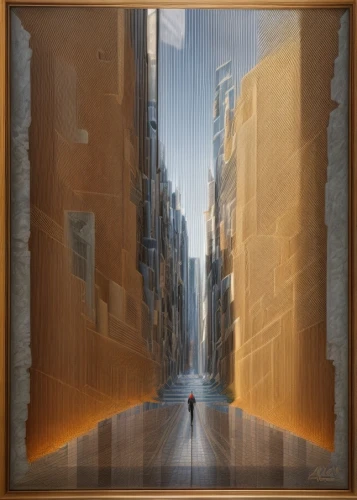 framing square,narrow street,golden frame,copper frame,pedestrian,parallel worlds,klaus rinke's time field,passage,framed paper,gold frame,square frame,morning illusion,lane delimitation,city scape,virtual landscape,gold stucco frame,passepartout,art deco frame,mesh and frame,daylighting,Common,Common,Natural