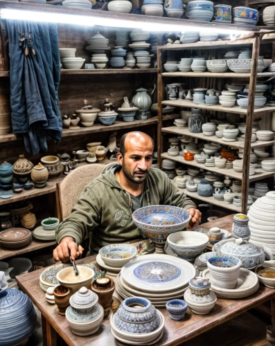 handicrafts,pottery,chinaware,dishware,tibetan bowls,souq,spice souk,silversmith,stoneware,tableware,souk,tinsmith,earthenware,grand bazaar,vintage dishes,artisan,shashed glass,metalsmith,singingbowls,islamic lamps
