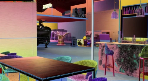 neon coffee,soda shop,ice cream parlor,neon candies,ice cream shop,neon drinks,3d render,retro diner,3d rendering,the coffee shop,3d rendered,neon light drinks,neon ice cream,render,coffee shop,a restaurant,restaurants,fast food restaurant,garish,neon tea