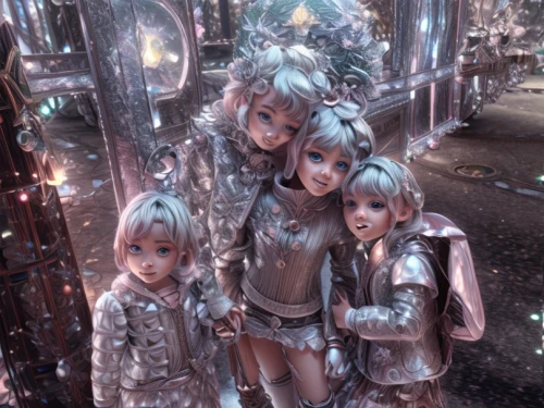 fairy galaxy,fairies,kawaii children,elves,glitter trail,little angels,christmas angels,child fairy,silver rain,fairy dust,little girls,children girls,multiple exposure,christmas dolls,vintage fairies,mirror house,glitters,winter festival,fairy world,silver