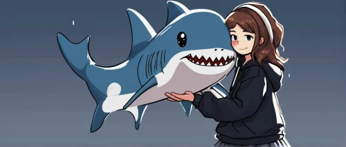 shark,requiem shark,hiyayakko,akko,trainer with dolphin,mako,sharks,girl with a dolphin,jaws,great white shark,shishamo,size comparison,bite,orca,himuto,otaru aquarium,little whale,sujeonggwa,marine animal,piko,Unique,Pixel,Pixel 04