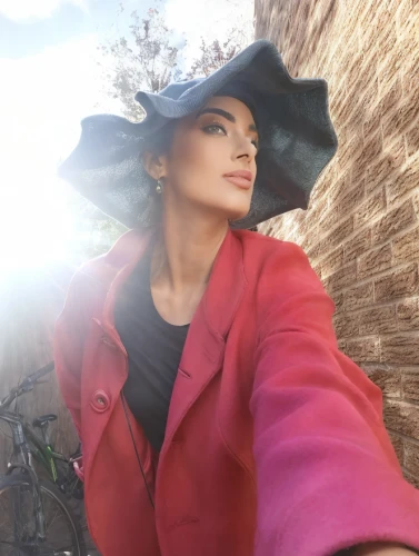 red coat,birce akalay,leather hat,red hat,iranian,coat color,hat vintage,beret,hat retro,the hat of the woman,red cape,coat,lady in red,gone with the wind,hat womens,red riding hood,fashion shoot,high sun hat,hat womens filcowy,retro woman