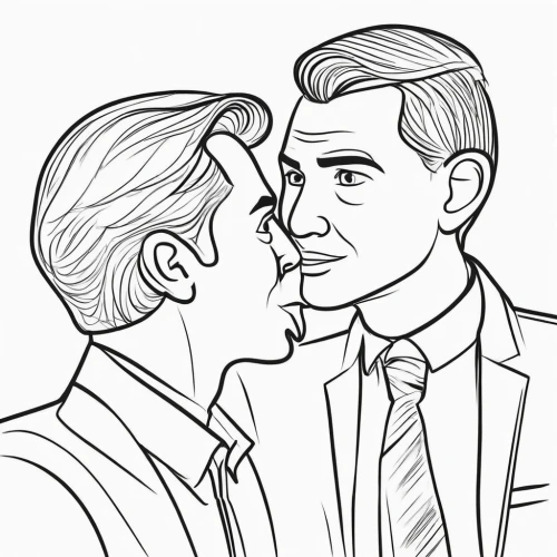 coloring page,office line art,coloring pages,coloring pages kids,coloring book for adults,cheek kissing,retro 1950's clip art,valentine line art,line-art,lineart,arrow line art,coloring picture,line art,smooch,star line art,making out,mono-line line art,coloring for adults,gay couple,coloring outline,Illustration,Black and White,Black and White 04