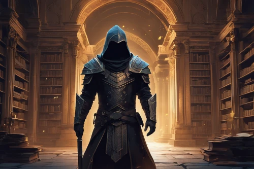 librarian,scholar,hooded man,sci fiction illustration,magistrate,bookstore,books,bookshop,the books,book store,apothecary,hall of the fallen,author,games of light,cloak,hooded,assassin,open book,bookshelves,library book,Conceptual Art,Fantasy,Fantasy 02