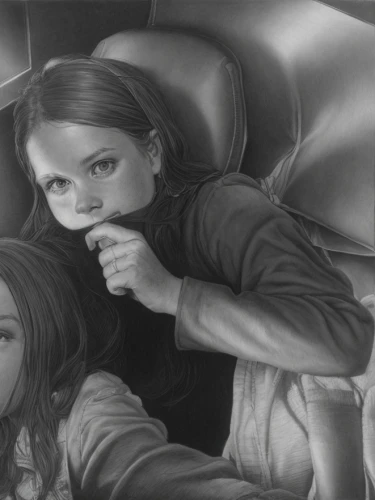 backseat,in car,girl in car,passengers,car seat,two girls,seatbelt,mother and daughter,mom and daughter,seat belt,lily-rose melody depp,car drawing,kidnapping,pencil drawings,the girl's face,pencil drawing,children girls,woman in the car,little girl and mother,baby in car seat,Art sketch,Art sketch,Ultra Realistic