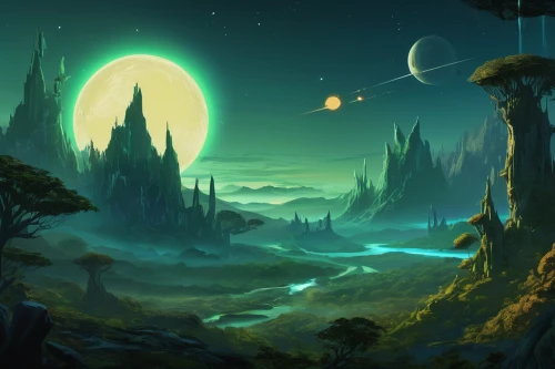 fantasy landscape,lunar landscape,druid grove,fantasy picture,futuristic landscape,alien planet,alien world,mushroom landscape,fantasy art,cartoon video game background,elven forest,fantasy world,landscape background,fairy world,swampy landscape,northrend,moonscape,moonlit night,valley of the moon,an island far away landscape,Conceptual Art,Fantasy,Fantasy 02