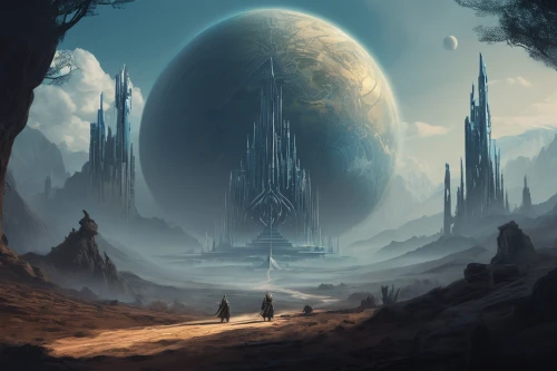 fantasy landscape,futuristic landscape,alien planet,alien world,old earth,barren,sci fiction illustration,world digital painting,fantasy picture,ancient city,fantasy art,concept art,lunar landscape,terraforming,dark world,spheres,sentinel,hall of the fallen,ice planet,fantasy world,Conceptual Art,Fantasy,Fantasy 02