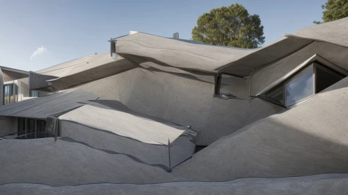 exposed concrete,dunes house,concrete construction,reinforced concrete,concrete ceiling,cubic house,concrete,stucco,stucco frame,folding roof,stucco wall,rough plaster,roof landscape,clay house,cement wall,brutalist architecture,house shape,cube house,house roof,house roofs,Architecture,General,Modern,Elemental Architecture