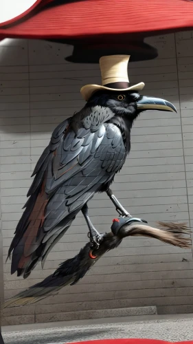 raven sculpture,3d crow,australian magpie,automobile hood ornament,car sculpture,public art,magpie,an ornamental bird,oriental pied hornbill,carrion crow,crows bird,crow-like bird,corvus corax,decoration bird,black macaws sari,hornbill,hood ornament,corvidae,australian bird,new caledonian crow,Common,Common,Game