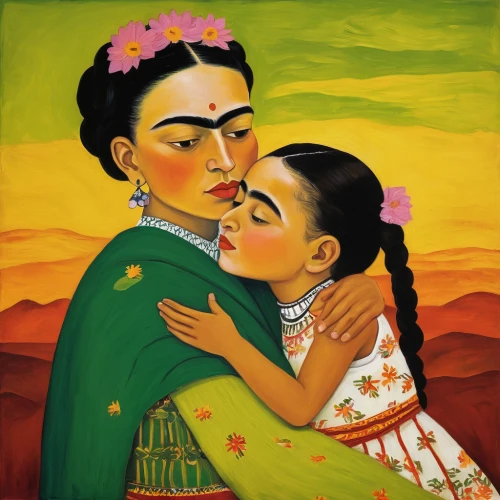 khokhloma painting,father with child,mother kiss,indigenous painting,little girl and mother,capricorn mother and child,mother with child,frida,young couple,mother and father,mother and child,mother with children,maracuja oil,mexican culture,happy mother's day,caatinga,parents with children,pachamama,hispanic,santa fe,Art,Artistic Painting,Artistic Painting 31