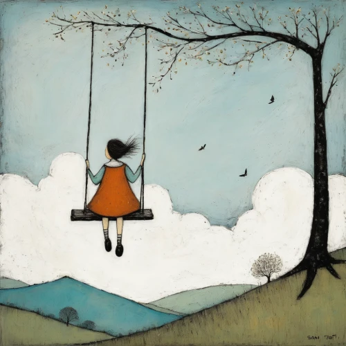 wooden swing,tightrope walker,garden swing,tree with swing,empty swing,tree swing,hanging swing,swing,girl with tree,little girl in wind,swing set,tightrope,carol colman,woman hanging clothes,cloves schwindl inge,swinging,swings,perched on a wire,carol m highsmith,flying girl,Art,Artistic Painting,Artistic Painting 49