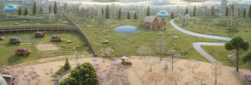panoramical,fairy world,futuristic landscape,virtual landscape,cosmos field,biome,permaculture,sky space concept,fairy forest,fantasy world,landscape plan,cartoon forest,mushroom landscape,virtual world,3d fantasy,fairy village,eco hotel,fantasy city,fantasy landscape,concept art,Common,Common,Natural