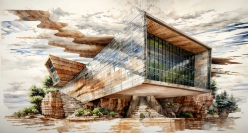 dunes house,timber house,archidaily,3d rendering,stilt house,house with lake,eco-construction,noah's ark,wooden facade,kirrarchitecture,house drawing,eco hotel,aqua studio,school design,contemporary,the ark,wooden house,render,boat house,wooden construction