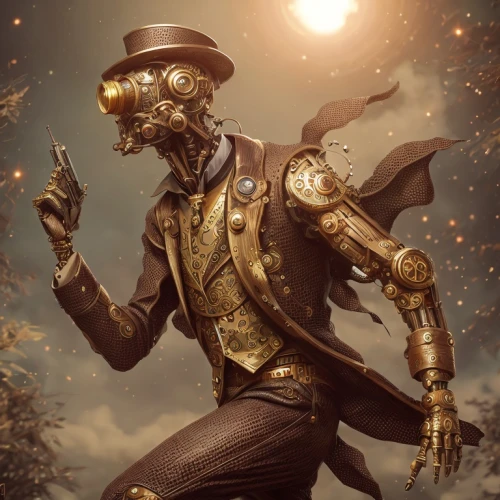 steampunk,steampunk gears,c-3po,danse macabre,scarecrow,matador,golden mask,gold mask,bronze horseman,masquerade,clockmaker,clockwork,watchmaker,conductor,the wanderer,vintage skeleton,dodge warlock,ranger,vanitas,magician,Common,Common,Game
