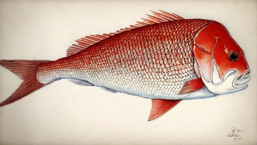 red seabream,red snapper,red fish,snapper,trigger fish,garibaldi (fish),barramundi,redfish,sea bream,blue stripe fish,tobaccofish,napoleon fish,cardinal fish of banggaï,grouper,cabezon (fish),carp,tilefish,cichla,triggerfish-clown,tilapia,Art sketch,Art sketch,Traditional