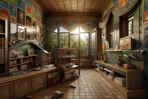 apothecary,victorian kitchen,barber shop,tile kitchen,pharmacy,antiquariat,doctor's room,soap shop,kitchen interior,beauty room,boy's room picture,pompeii,the kitchen,barbershop,vintage kitchen,the little girl's room,art nouveau,pantry,abandoned room,ornate room
