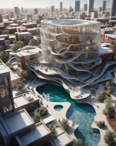 futuristic architecture,3d rendering,mixed-use,building honeycomb,jewelry（architecture）,render,largest hotel in dubai,arq,solar cell base,hotel barcelona city and coast,sky apartment,barangaroo,hotel w barcelona,archidaily,urban design,modern architecture,urban development,glass facade,kirrarchitecture,honeycomb structure,Unique,3D,Toy